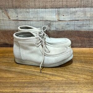 Roper Mens Size 7.5 Sand Suede Leather Chukka Ankle Boots Moc Toe
